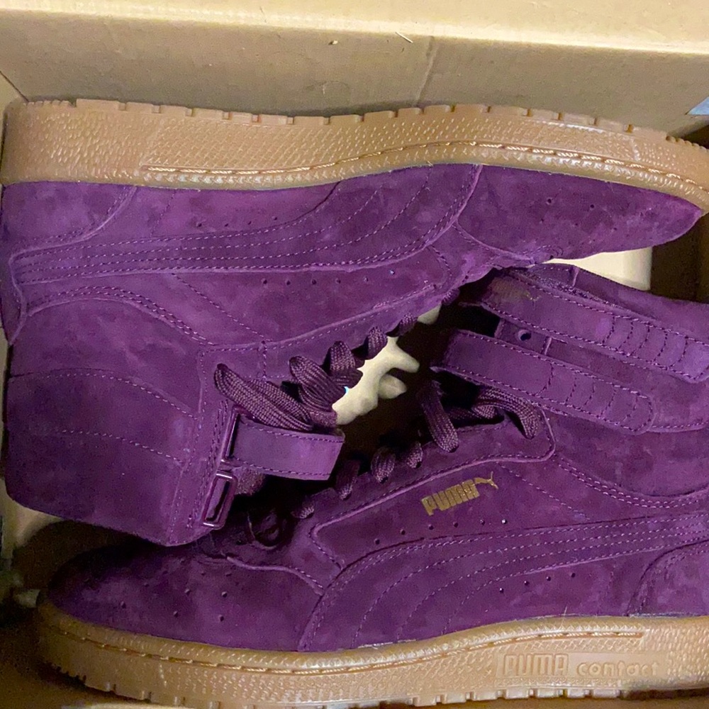 Puma purple hi tops women’s size 8